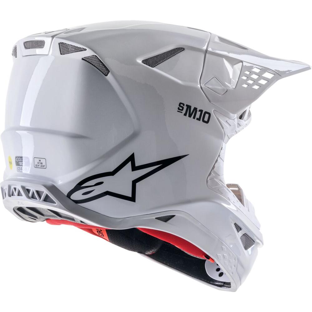 Alpinestars Supertech M10 Solid MX Helmet Gloss White