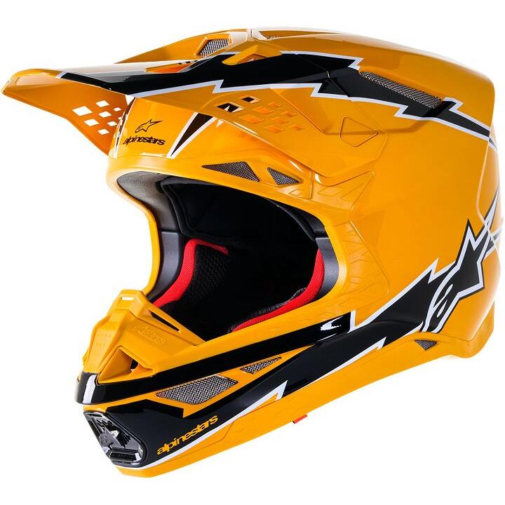 Alpinestars Supertech M10 Ampress MX Helmet Gloss Black / Yellow