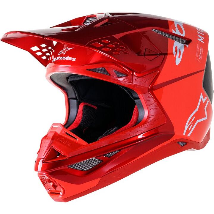 Alpinestars Supertech M10 Flood MX Helmet Gloss Red