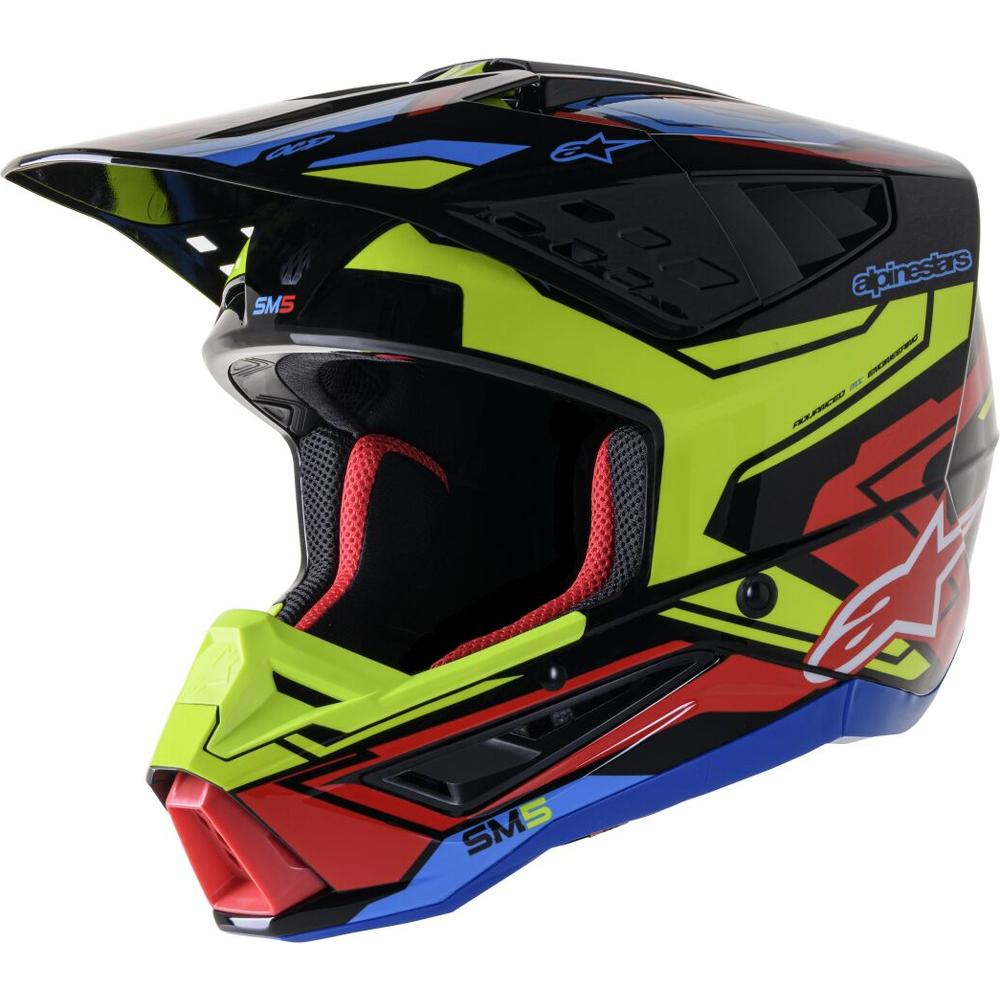 Alpinestars Supertech M5 Action 2 MX Helmet Black / Yellow / Red