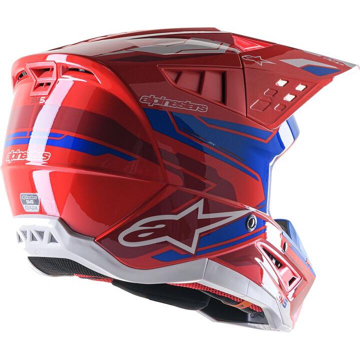 Alpinestars Supertech M5 Action 2 MX Helmet Gloss Red / Blue