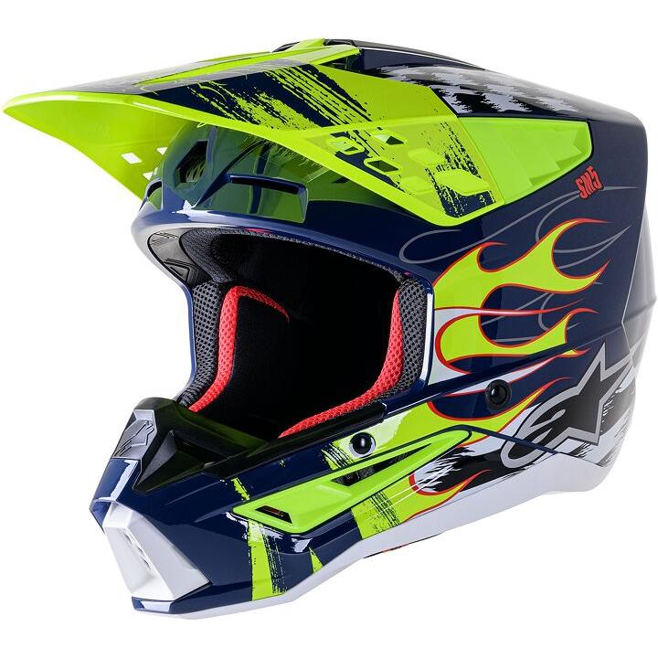 Alpinestars Supertech M5 Rash MX Helmet Navy / Fluo Yellow