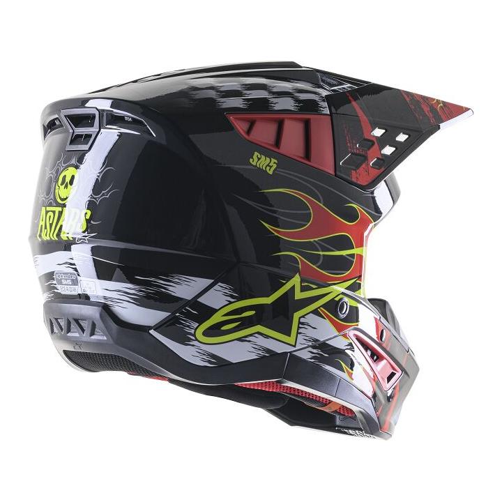 Alpinestars Supertech M5 Rash MX Helmet Dark Gray / Bright Red