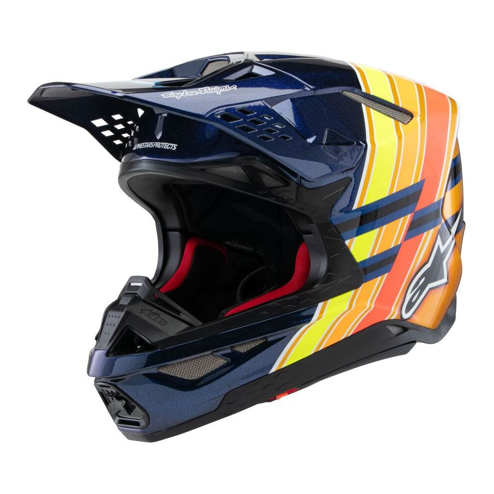 Alpinestars S-M10 TLD 25 MX Helmet Blue / Orange / Yellow