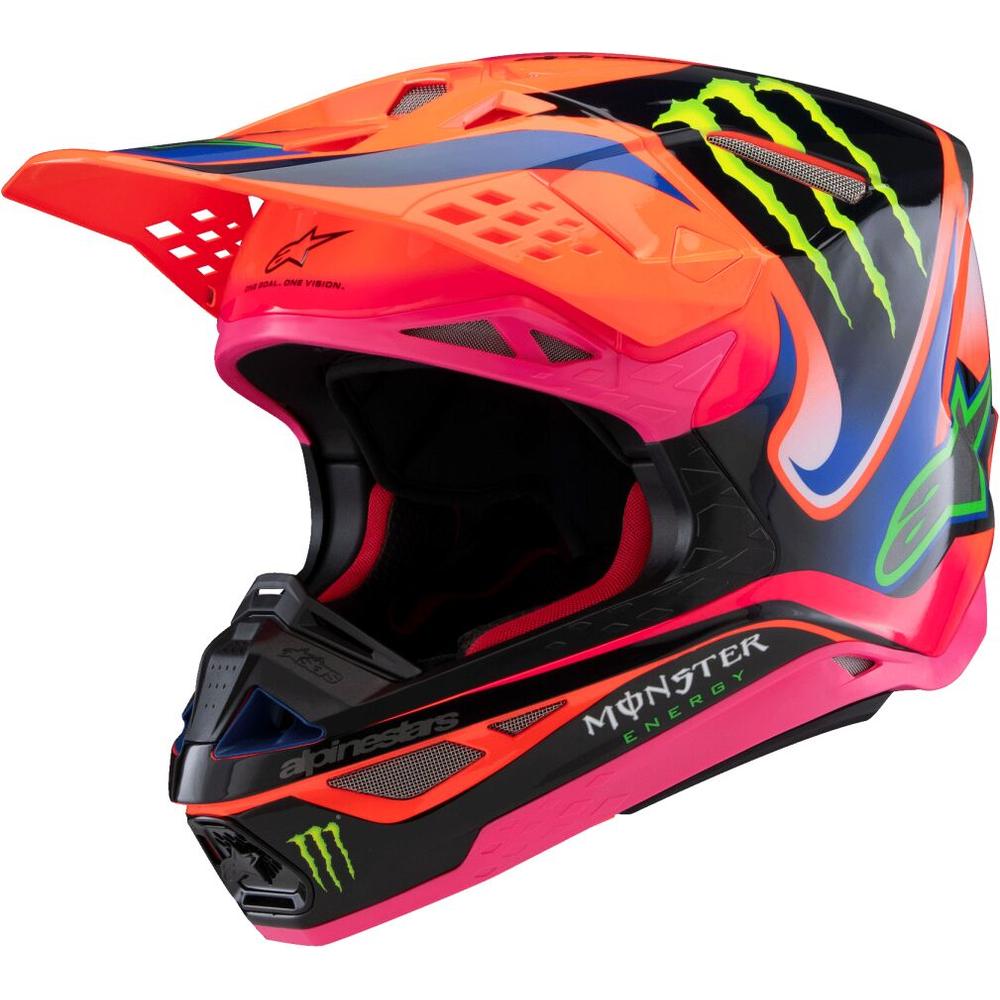 Alpinestars S-M10 Deegan MX Helmet Orange / Purple / Pink