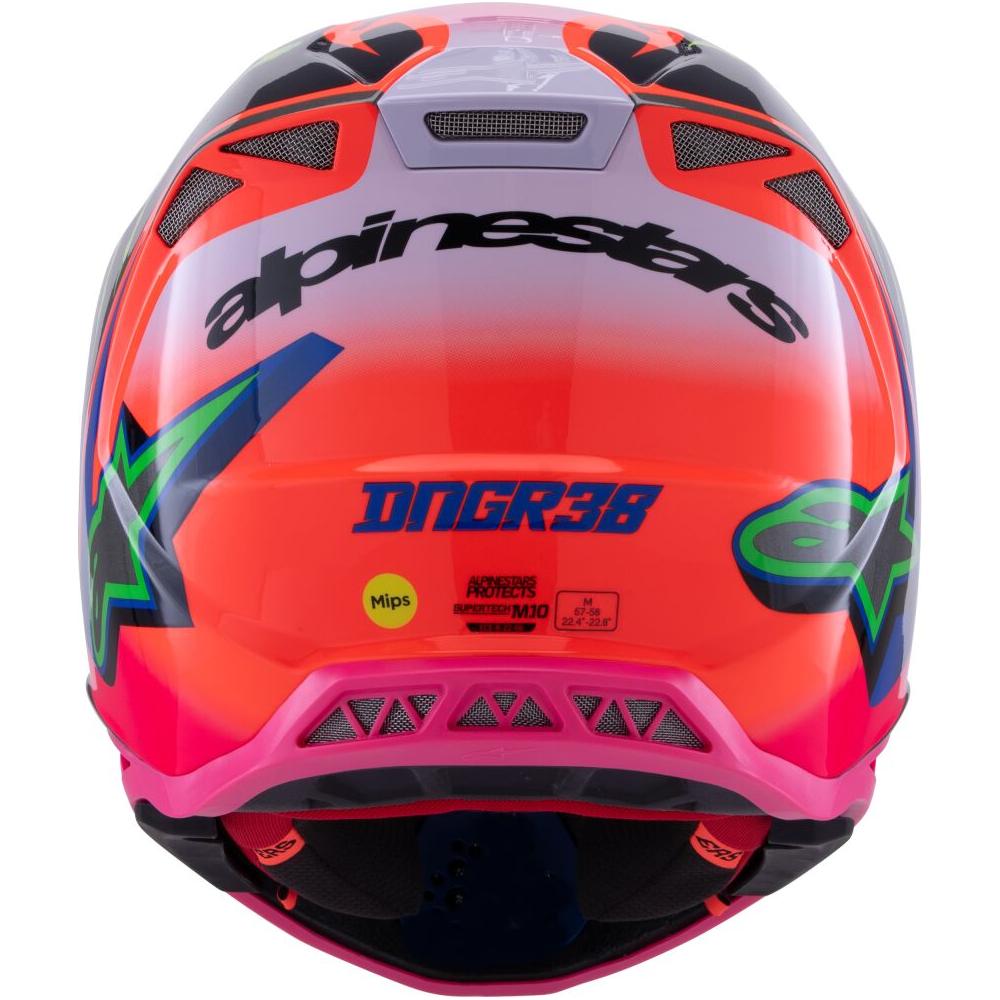 Alpinestars S-M10 Deegan MX Helmet Orange / Purple / Pink