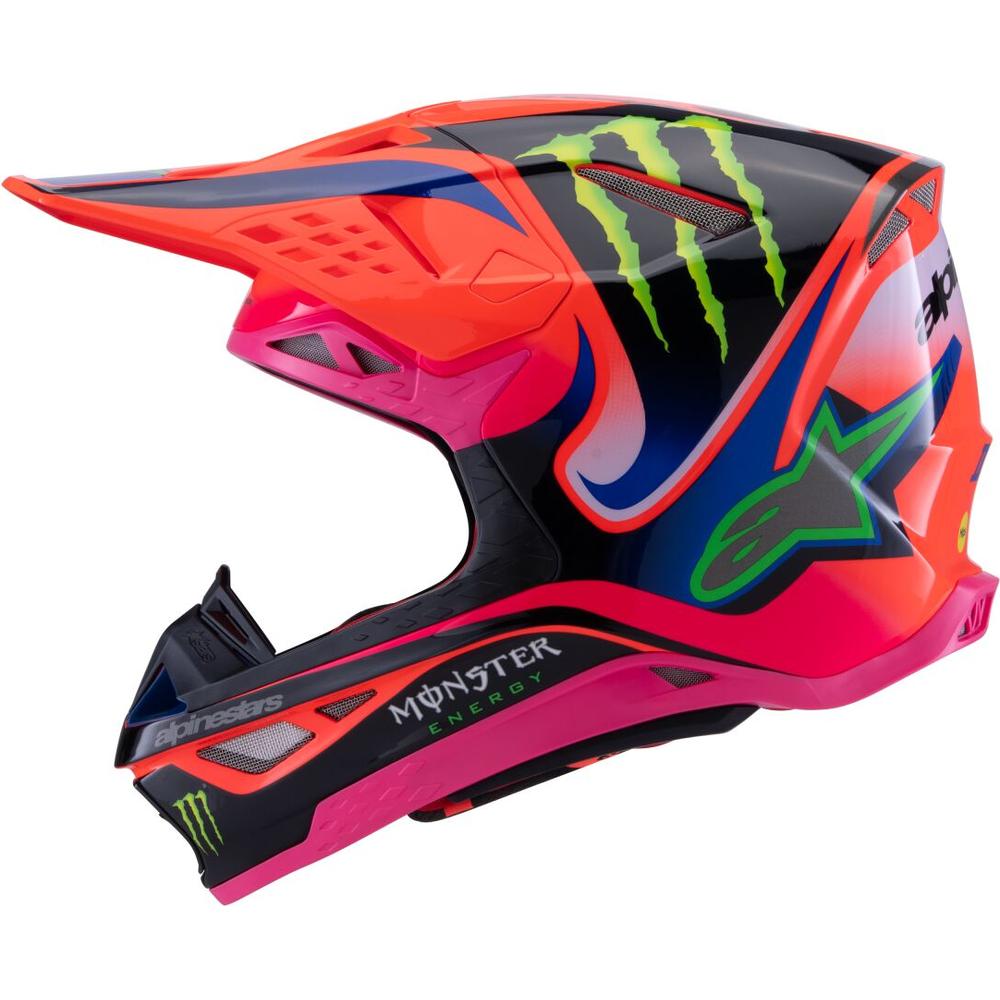 Alpinestars S-M10 Deegan MX Helmet Orange / Purple / Pink