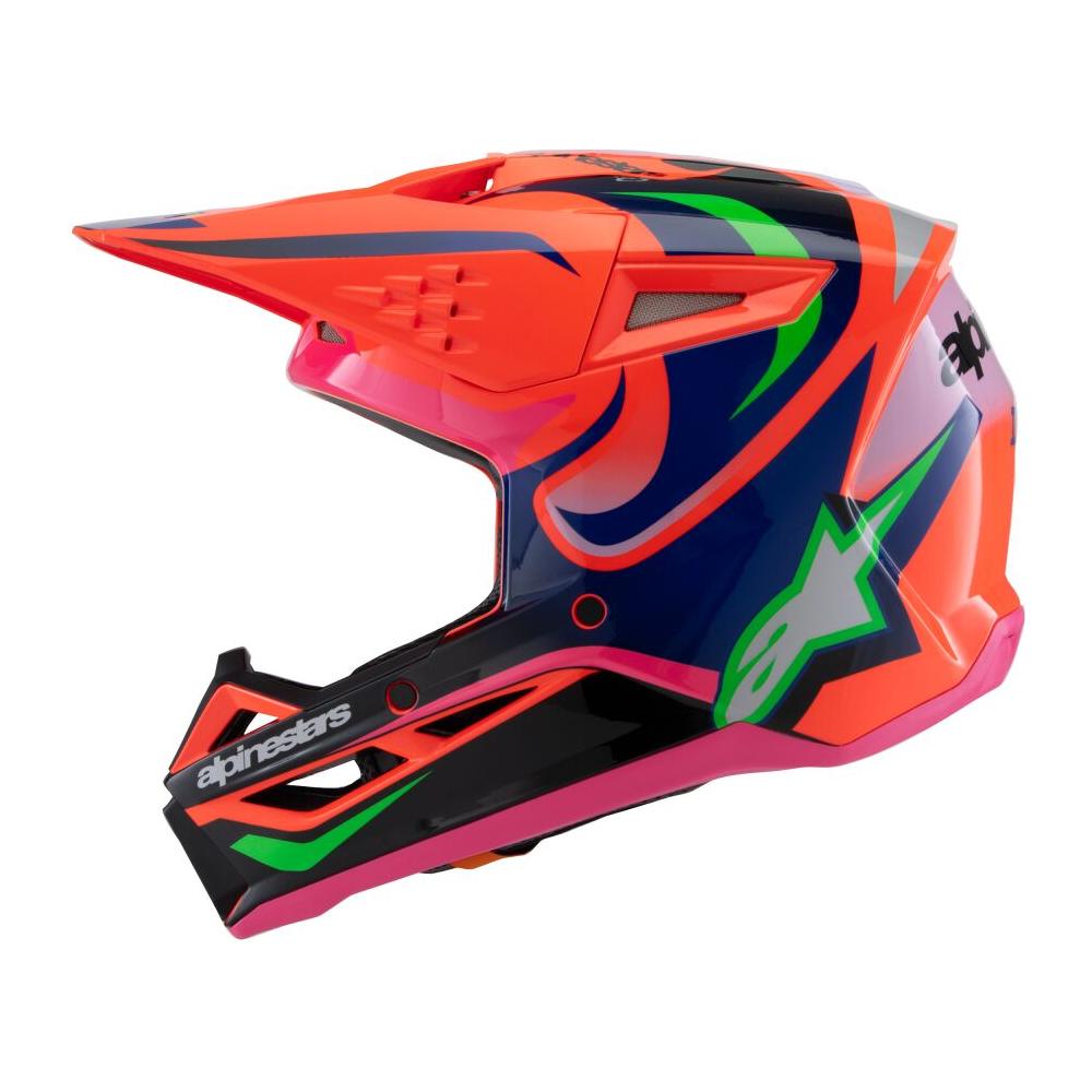 Alpinestars S-M3 Deegan Youth MX Helmet Orange / Purple / Pink