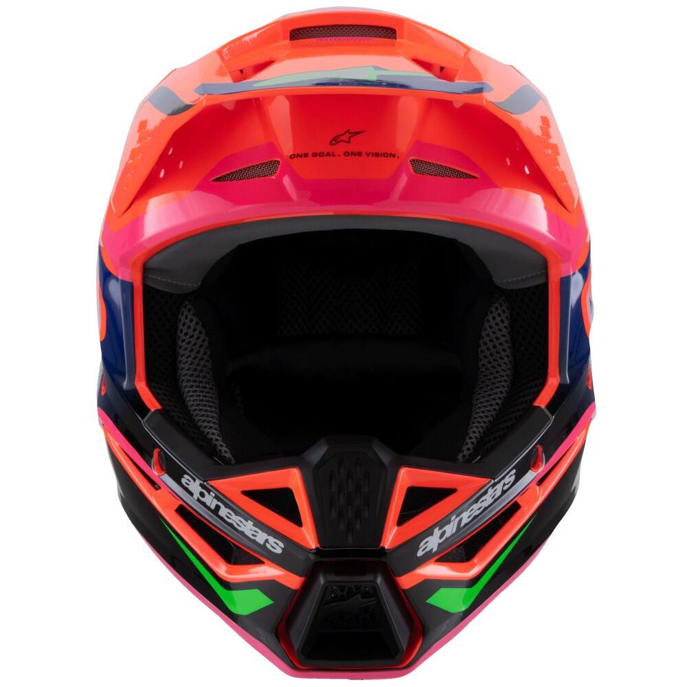 Alpinestars S-M3 Deegan Youth MX Helmet Orange / Purple / Pink