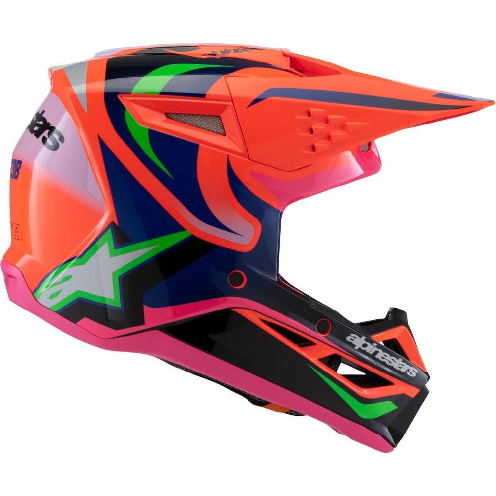 Alpinestars S-M3 Deegan Youth MX Helmet Orange / Purple / Pink