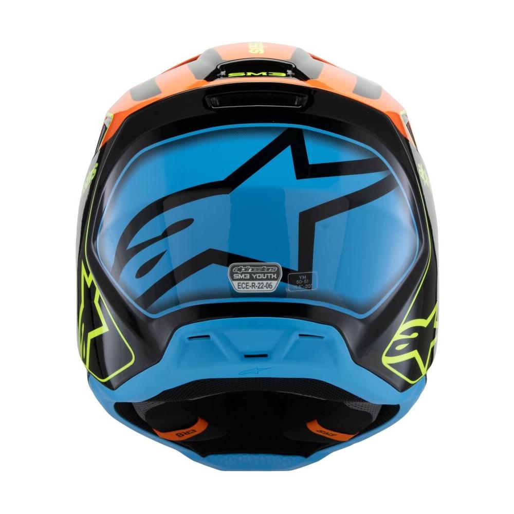 Alpinestars S-M3 Fray Youth MX Helmet Black / Orange / Yellow