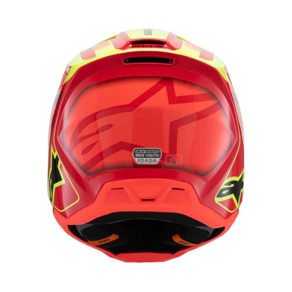 Alpinestars S-M3 Fray Youth MX Helmet Red / Yellow / Black