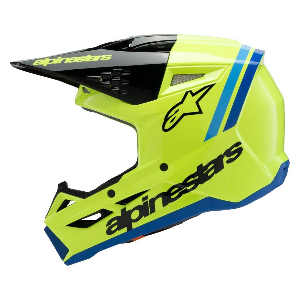 Alpinestars S-M3 Radium Youth MX Helmet Yellow / Black / Blue