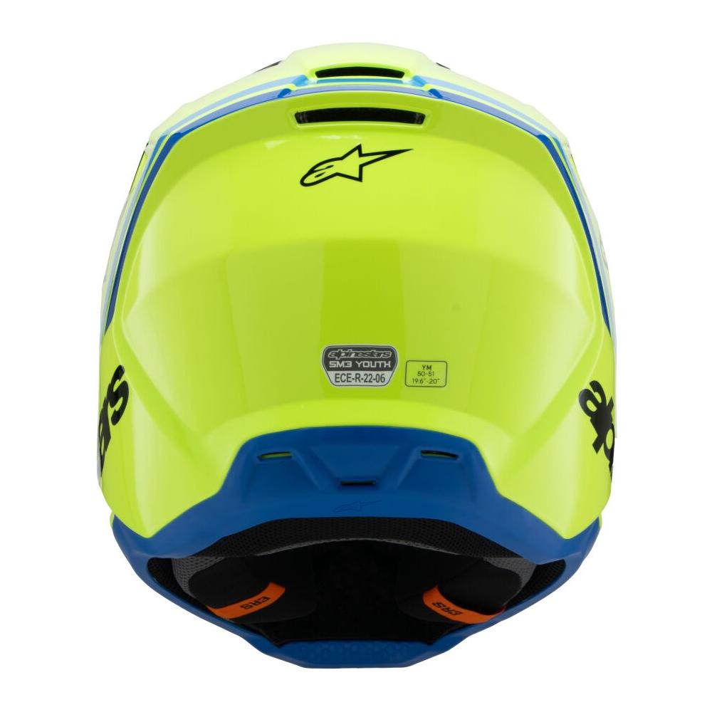 Alpinestars S-M3 Radium Youth MX Helmet Yellow / Black / Blue