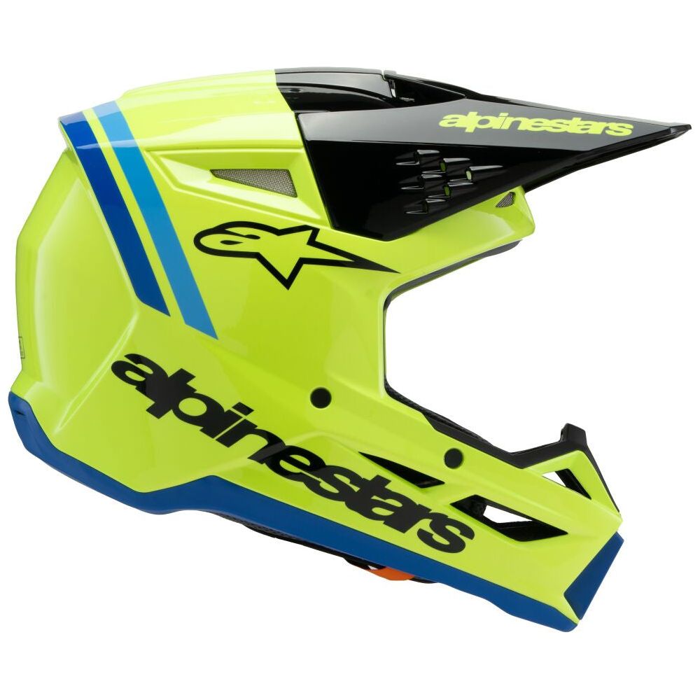 Alpinestars S-M3 Radium Youth MX Helmet Yellow / Black / Blue