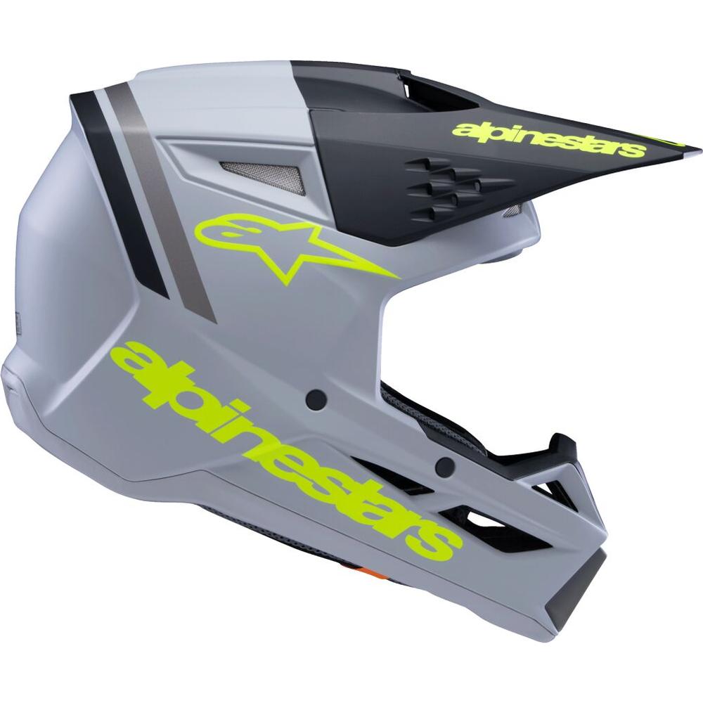 Alpinestars S-M3 Radium Youth MX Helmet Grey / Black / Yellow