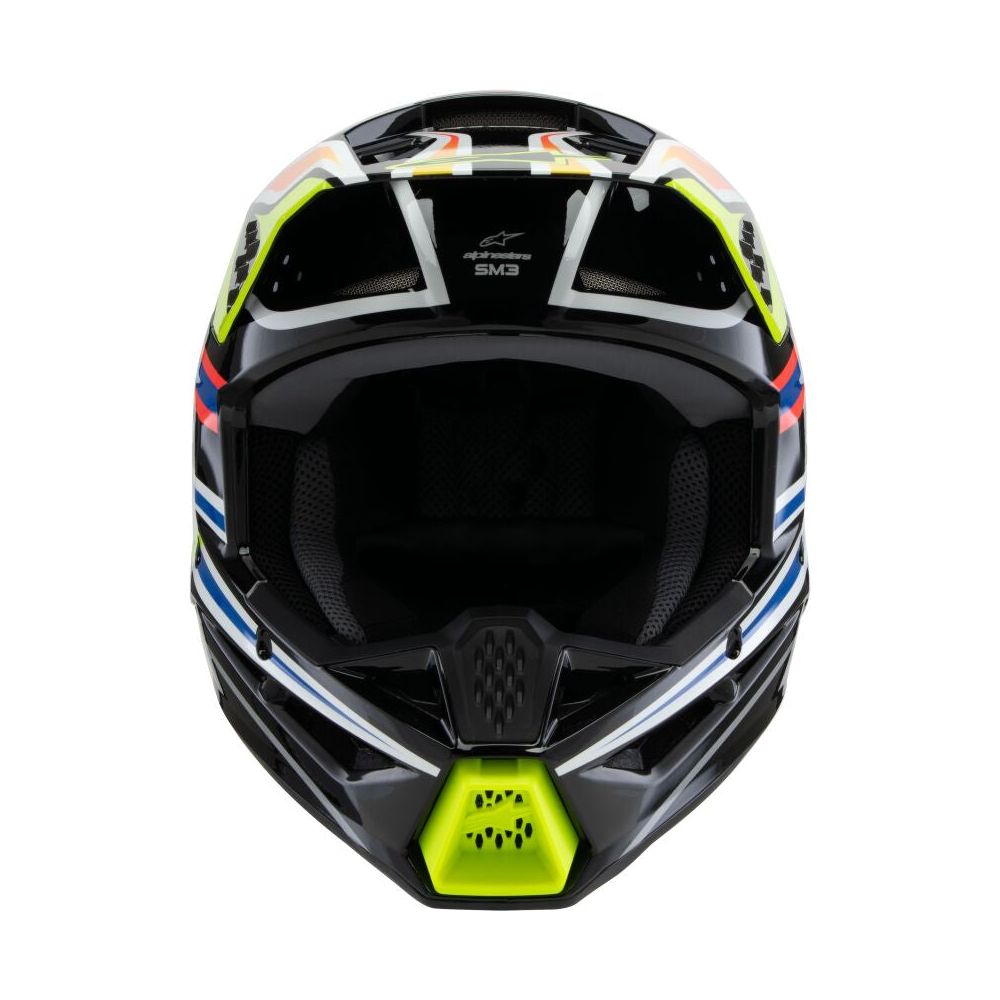 Alpinestars S-M3 Wurx Youth MX Helmet Black / Yellow / Blue