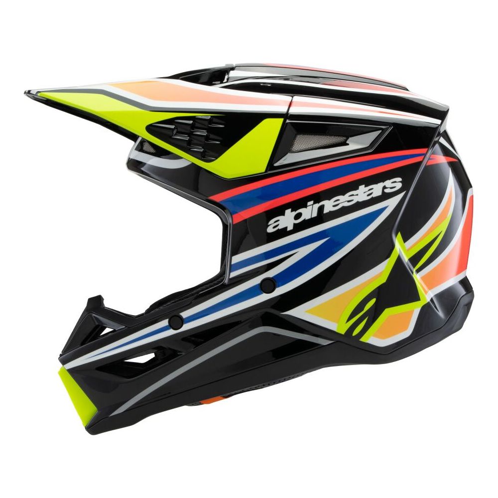 Alpinestars S-M3 Wurx Youth MX Helmet Black / Yellow / Blue