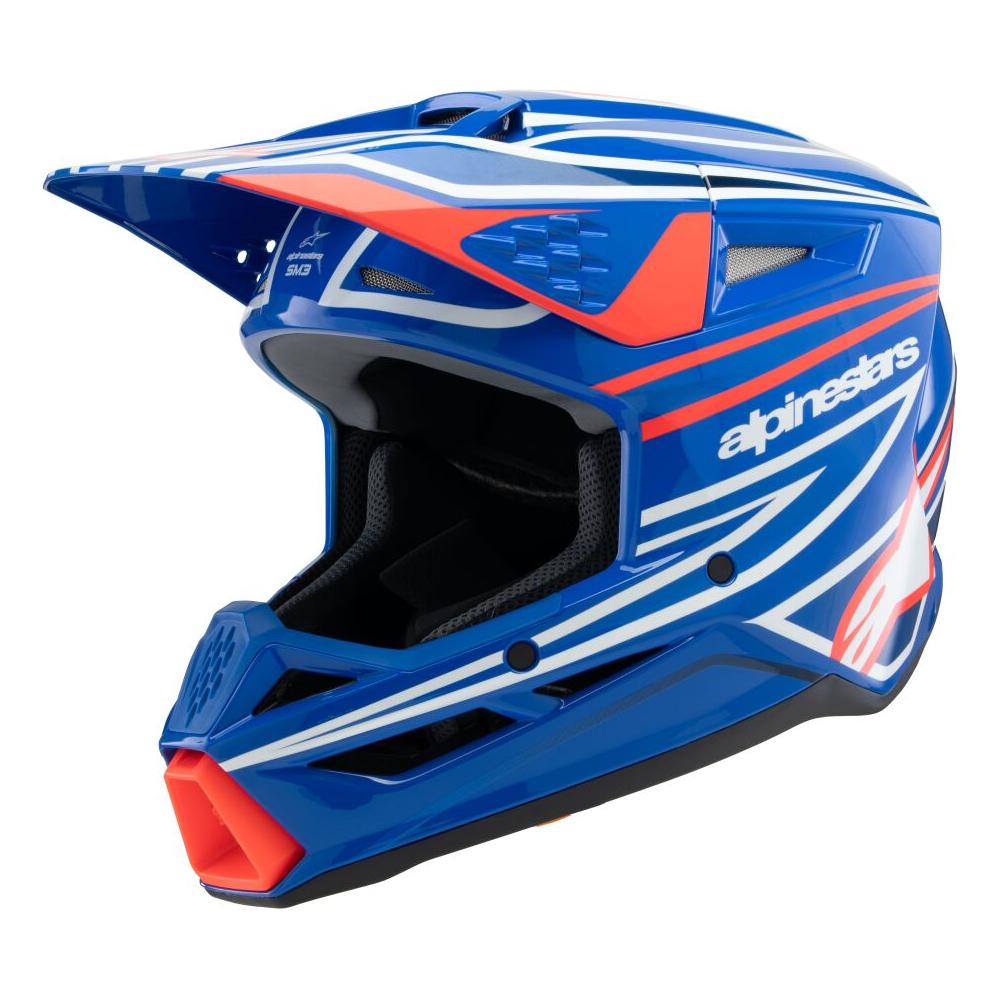 Alpinestars S-M3 Wurx Youth MX Helmet Blue / Red / White