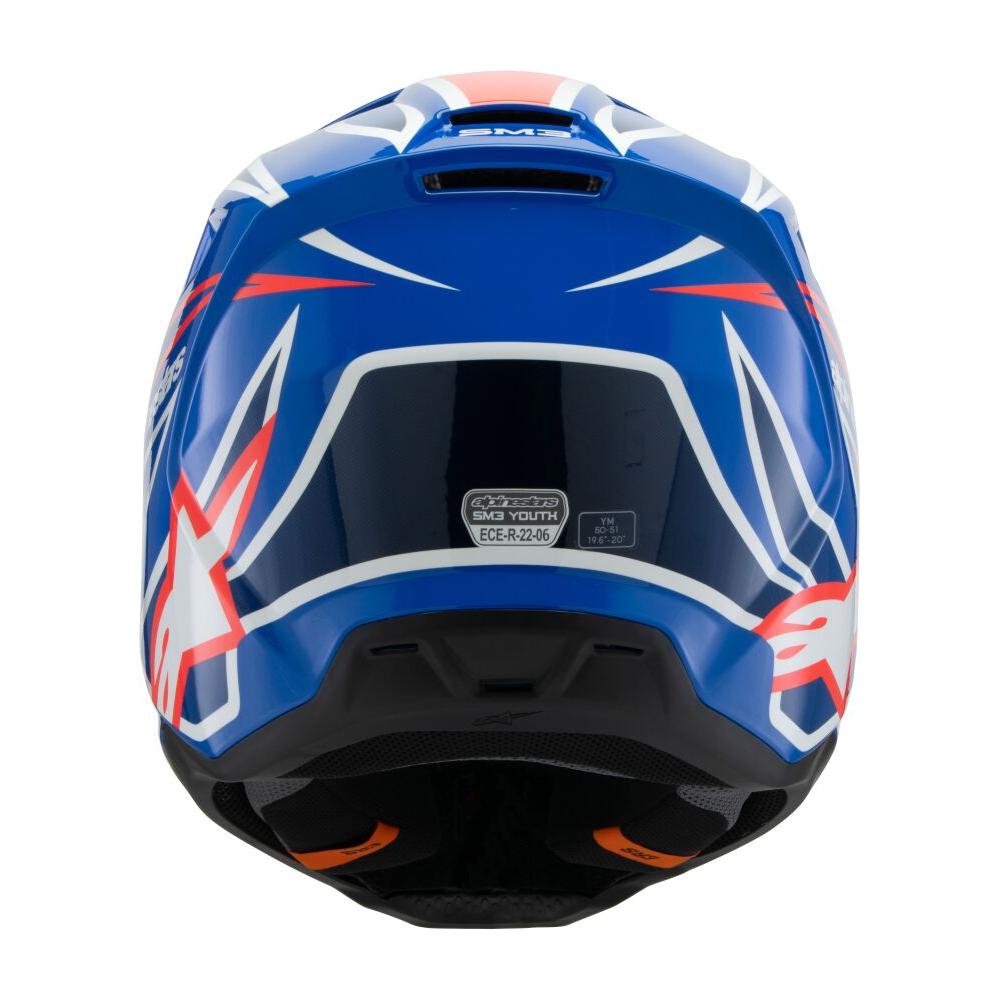 Alpinestars S-M3 Wurx Youth MX Helmet Blue / Red / White