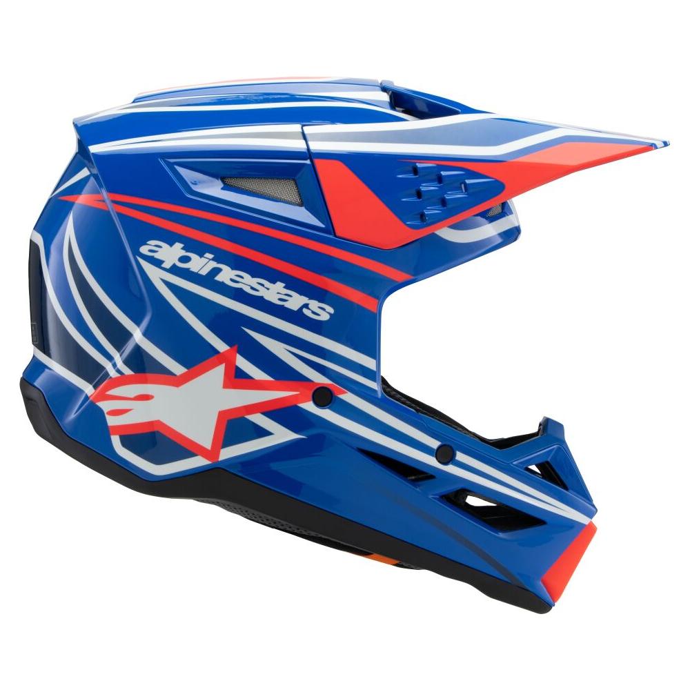 Alpinestars S-M3 Wurx Youth MX Helmet Blue / Red / White