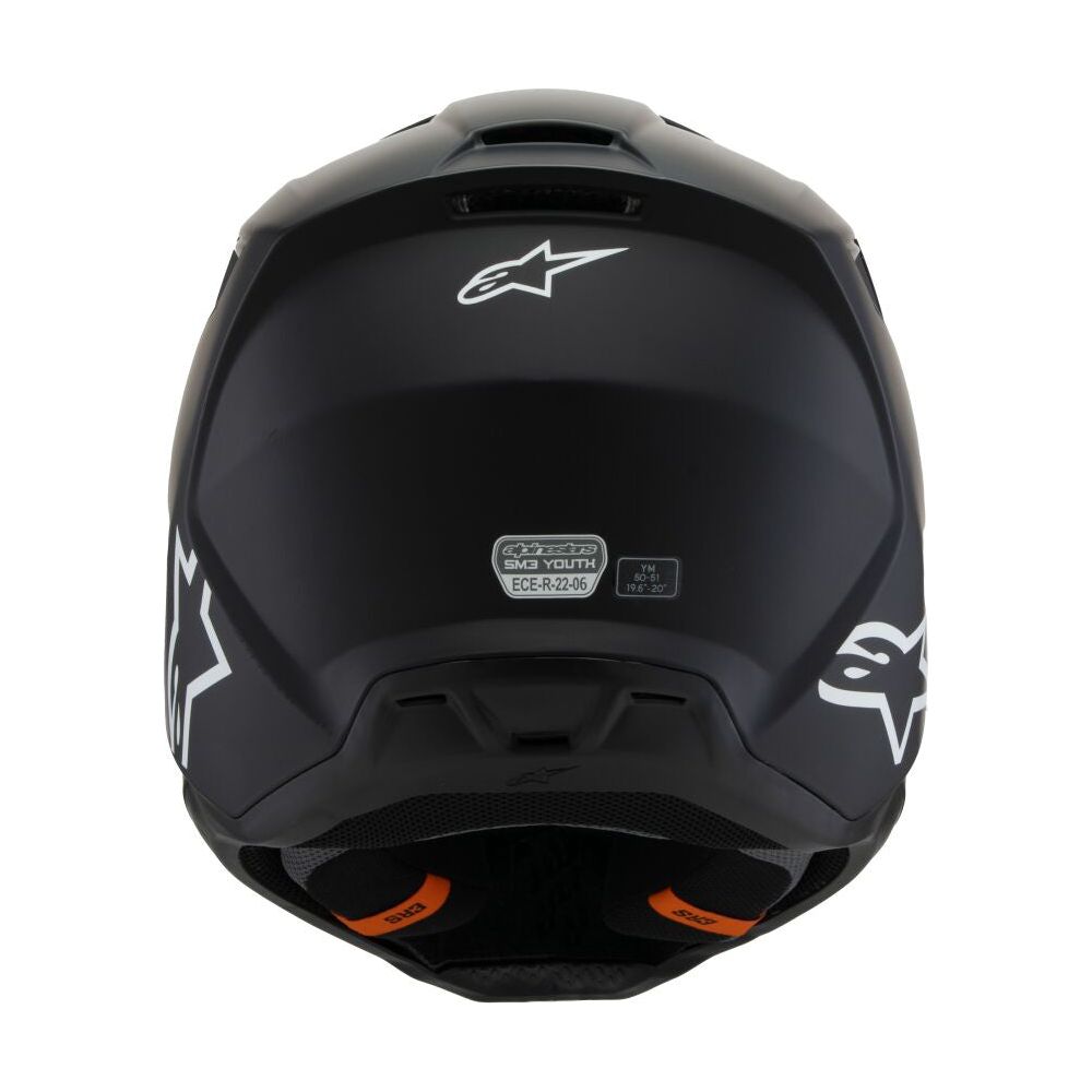 Alpinestars S-M3 Solid Youth MX Helmet Black