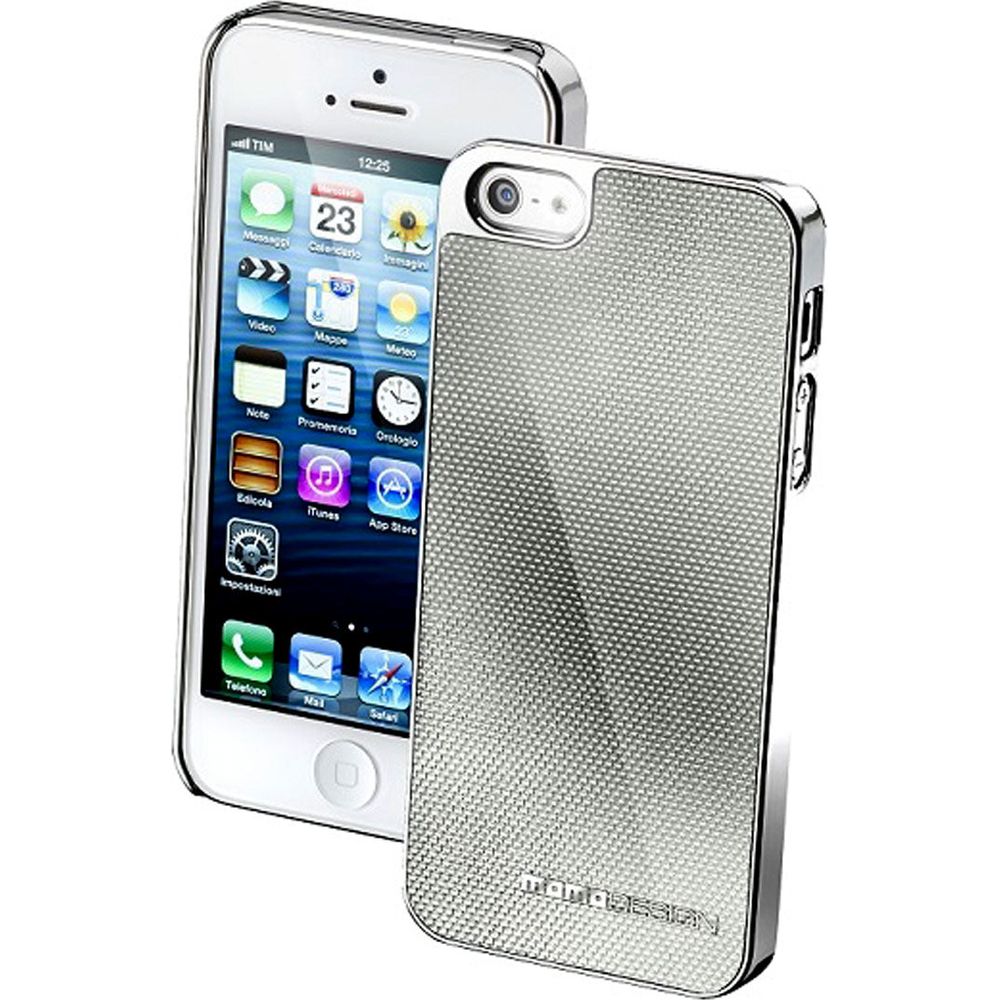 Interphone Carbon Cover Silver For iPhone 5