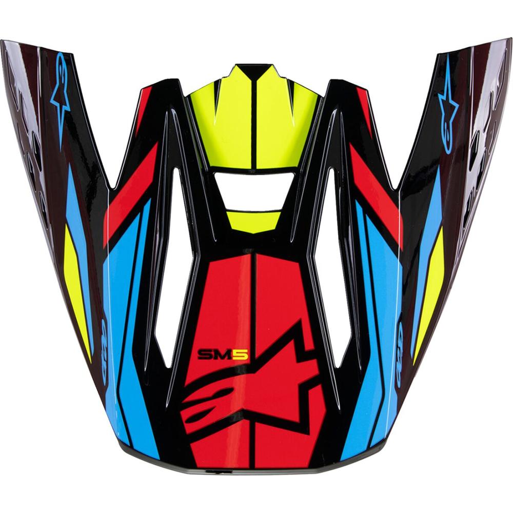 Alpinestars Supertech M5 Action 2 MX Helmet Peak Orange / Cyan / Yellow