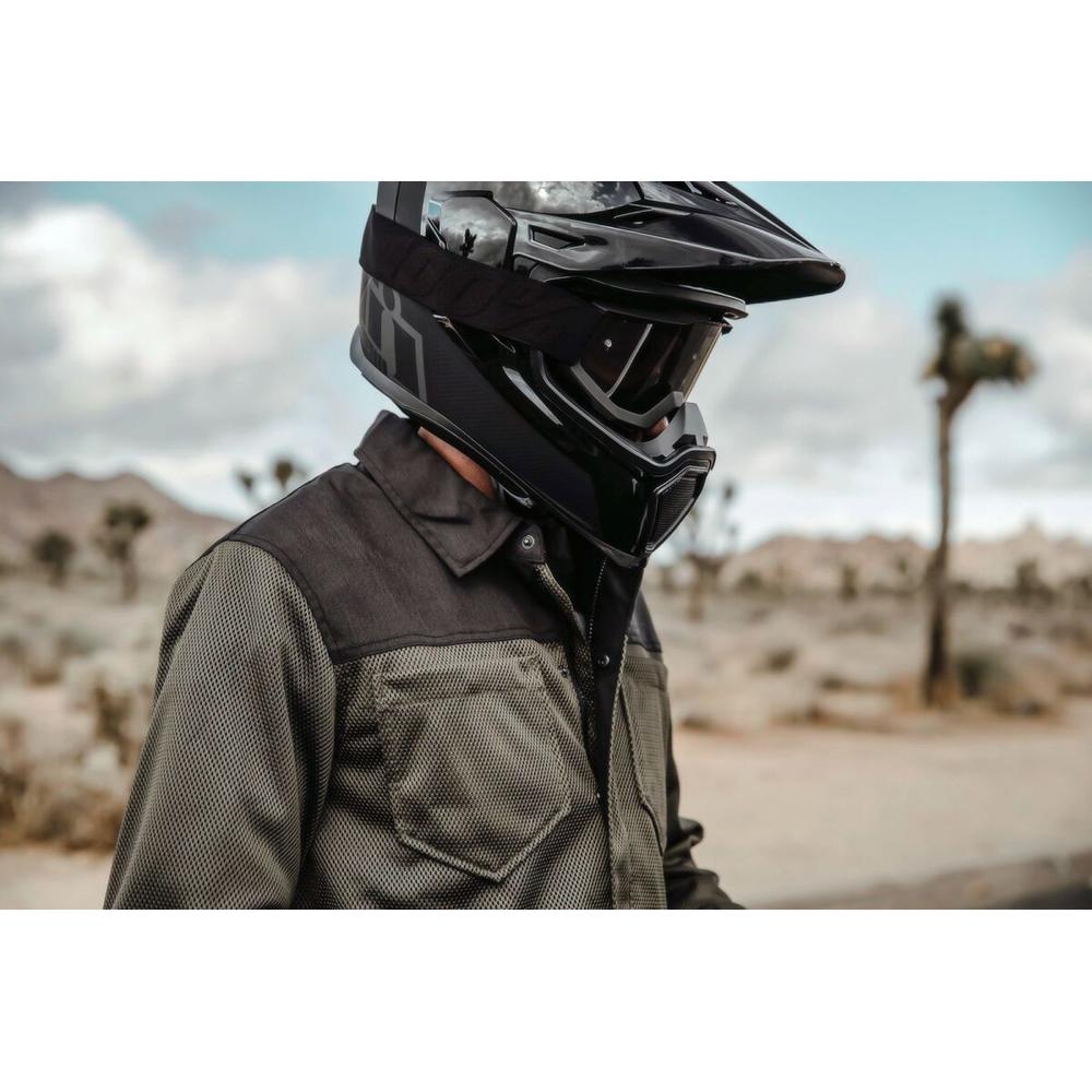 Icon Airflite Visor Peak Black - FREE UK Shipping, FREE 365 Day Returns | Moto Central