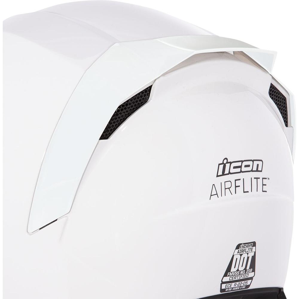 Icon Airflite Helmet Replacement Rear Spoiler Rubatone White