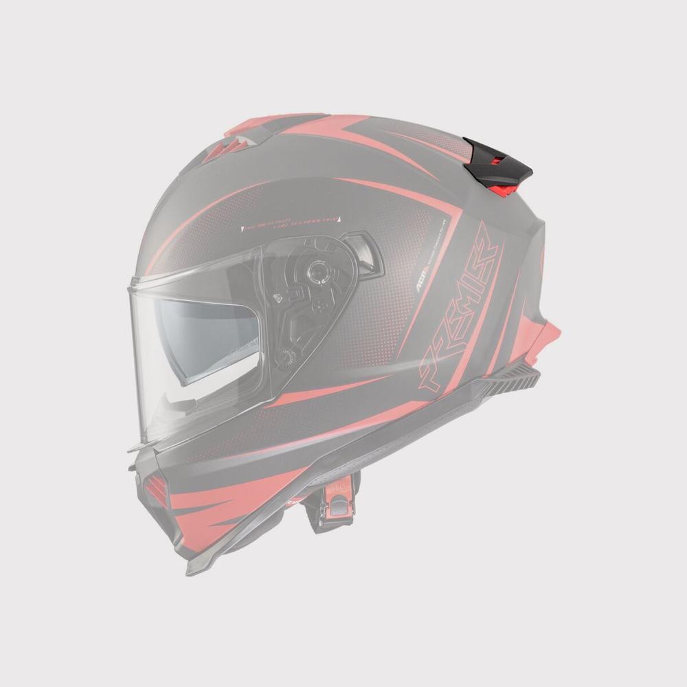 Premier Typhoon Helmet Spoiler Matt Black  - FREE UK Delivery - Moto Central