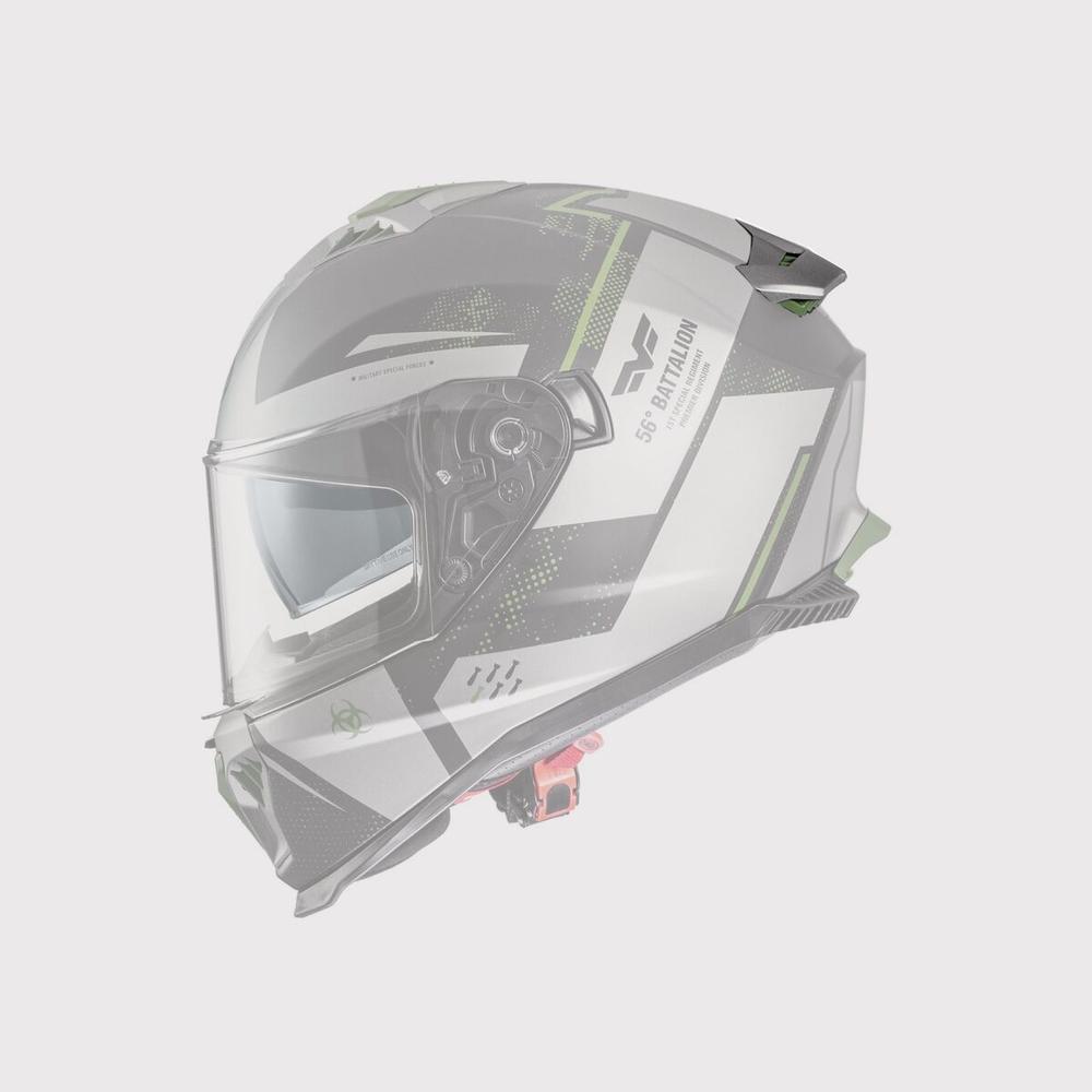 Premier Typhoon Helmet Spoiler Grey  - FREE UK Delivery - Moto Central