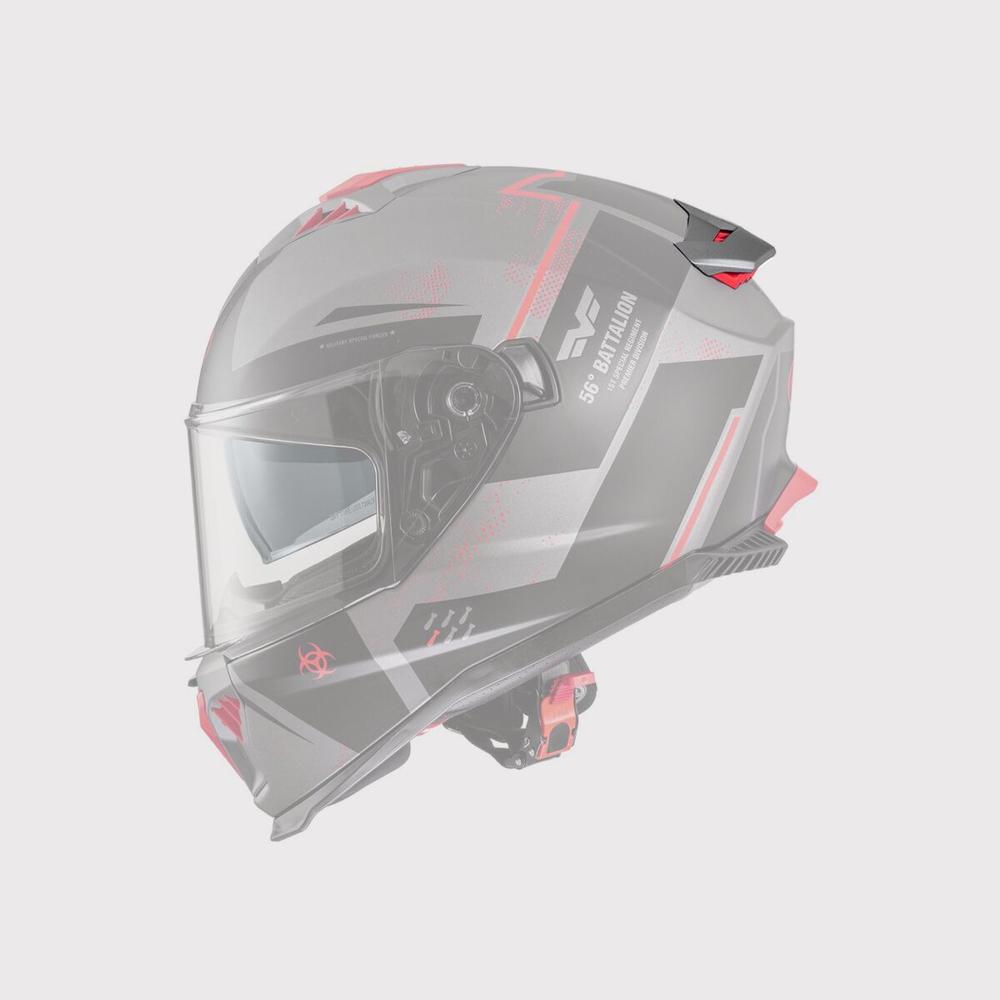 Premier Typhoon Helmet Spoiler Matt Grey  - FREE UK Delivery - Moto Central