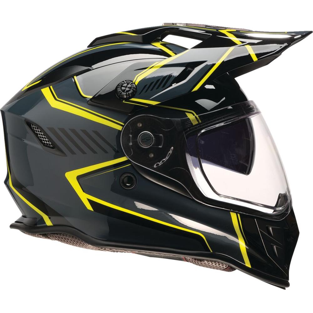 Z1R Range Voyager Adventure Helmet Black / Hi-Viz Yellow / Grey