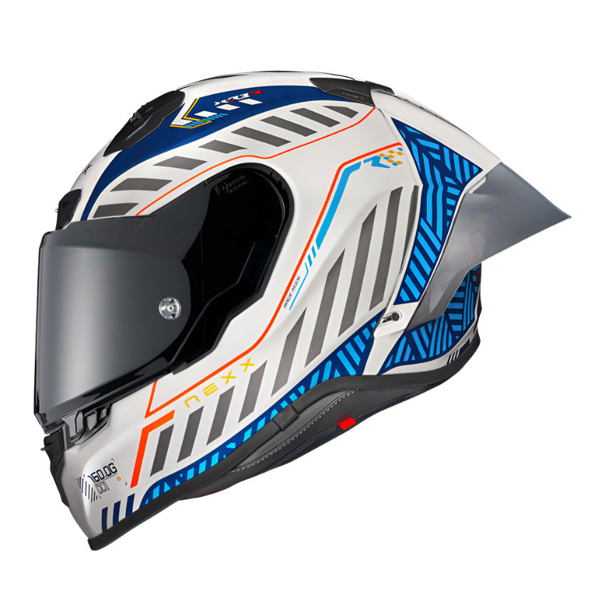 Nexx X.R3R Out Brake Full Face Helmet White / Blue