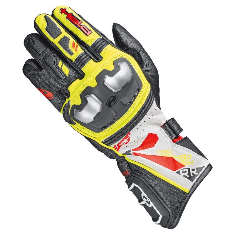 Held Akira RR Leather Gloves Black / Neon Yellow