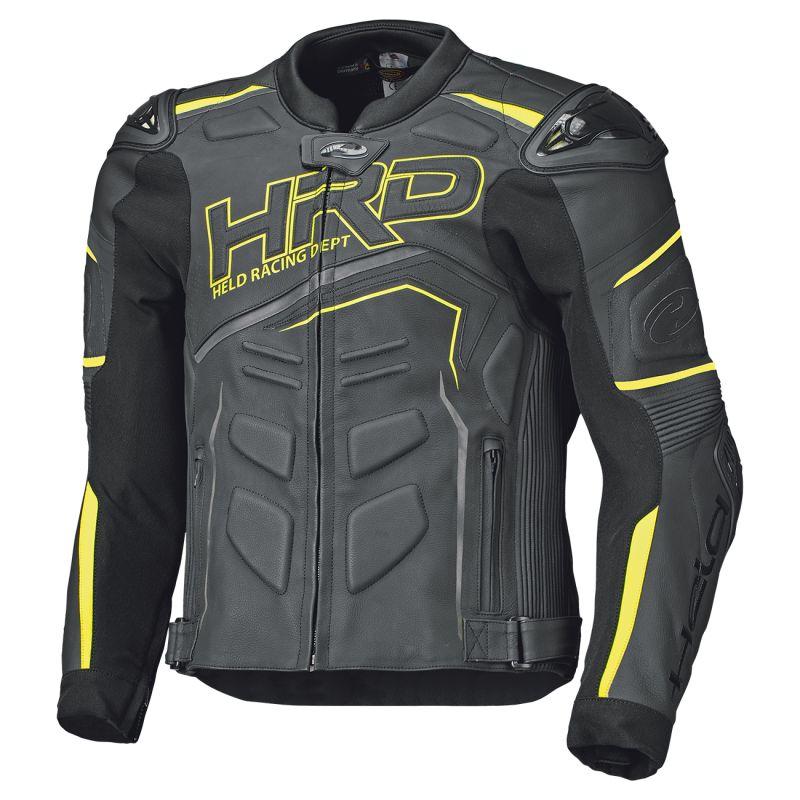 Held Safer 2 Leather Jacket Black / Neon Yellow