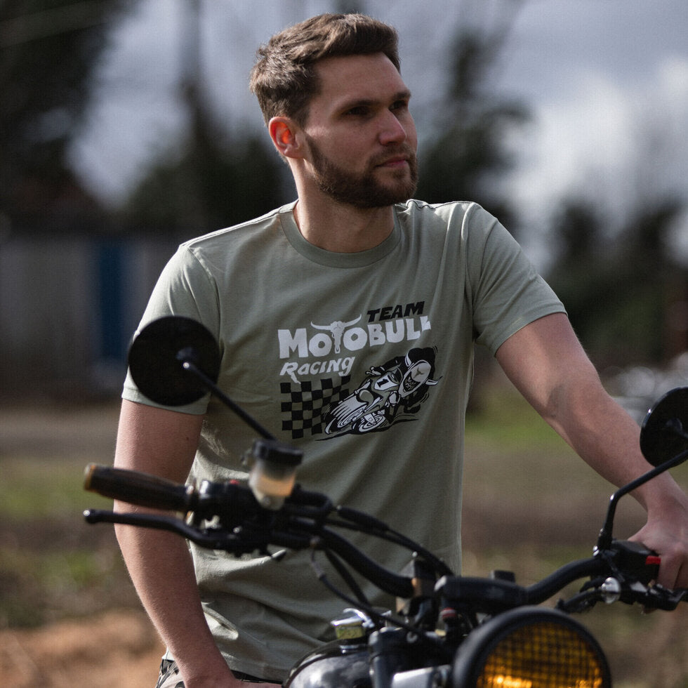 MotoBull Racing Team T-Shirt Pistachio Green  - FREE UK Shipping, FREE 365 Day Returns | Moto Central