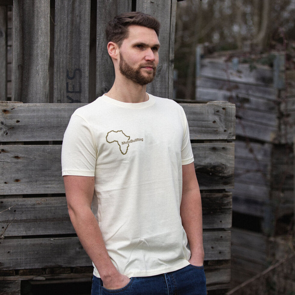 MotoBull Ring T-Shirt Ecru Cream  - FREE UK Shipping, FREE 365 Day Returns | Moto Central