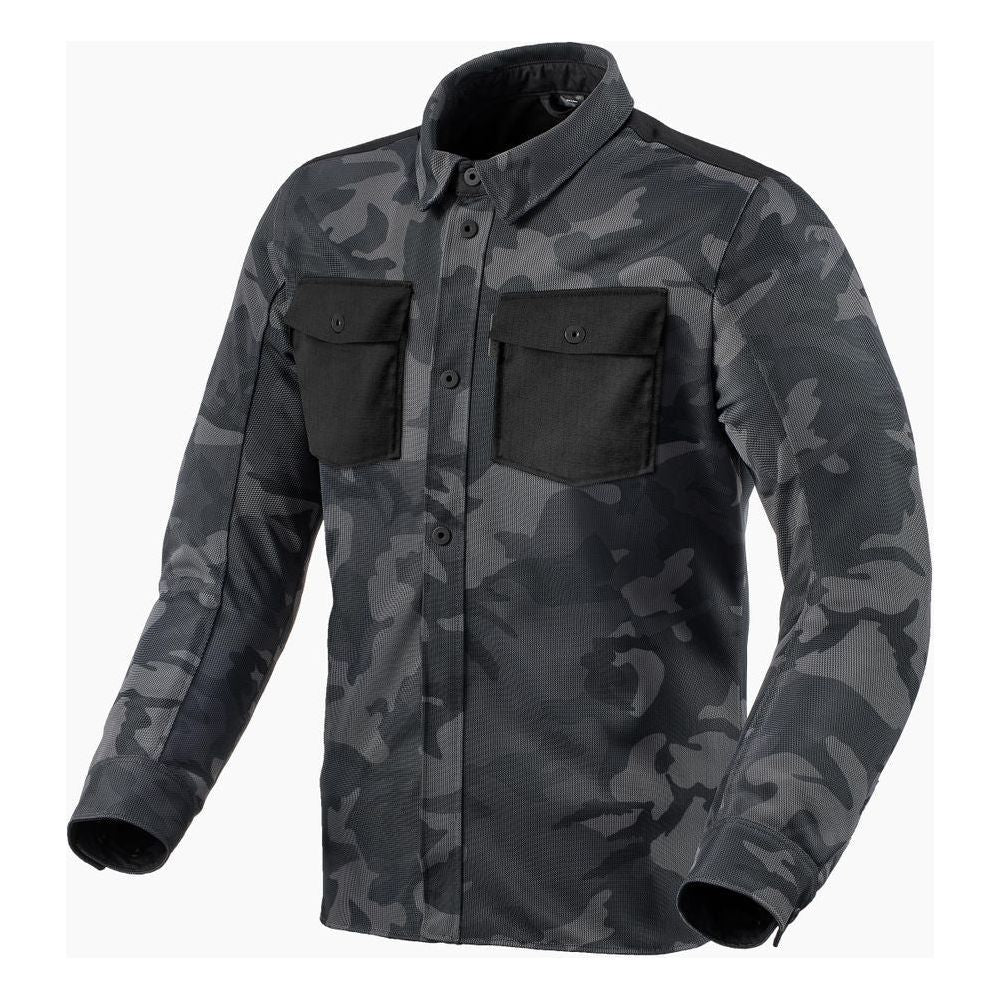 Revit Tracer Air 2 Protective Overshirt Camo Dark Grey