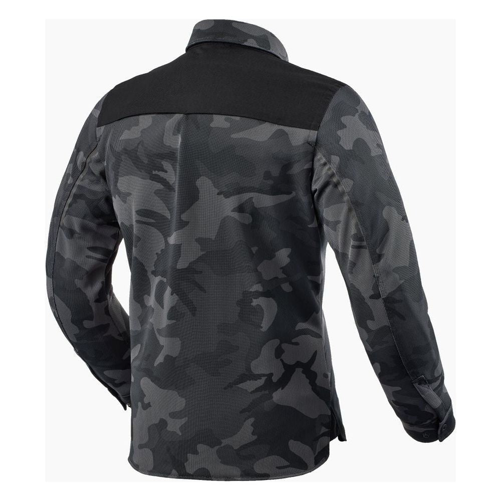 Revit Tracer Air 2 Protective Overshirt Camo Dark Grey - FREE UK Shipping, FREE 365 Day Returns | Moto Central