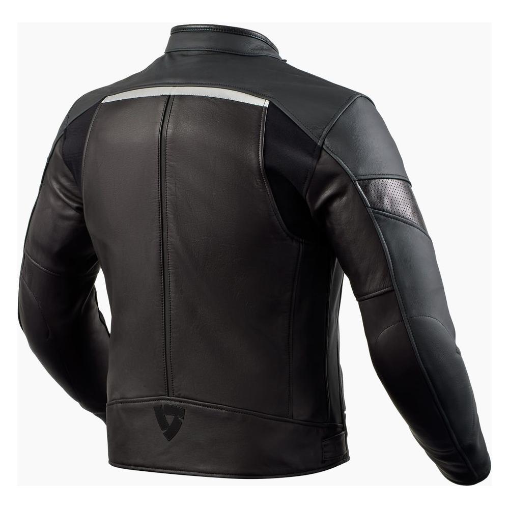 Revit Mile Leather Jacket Black / Red - FREE UK Shipping, FREE 365 Day Returns | Moto Central