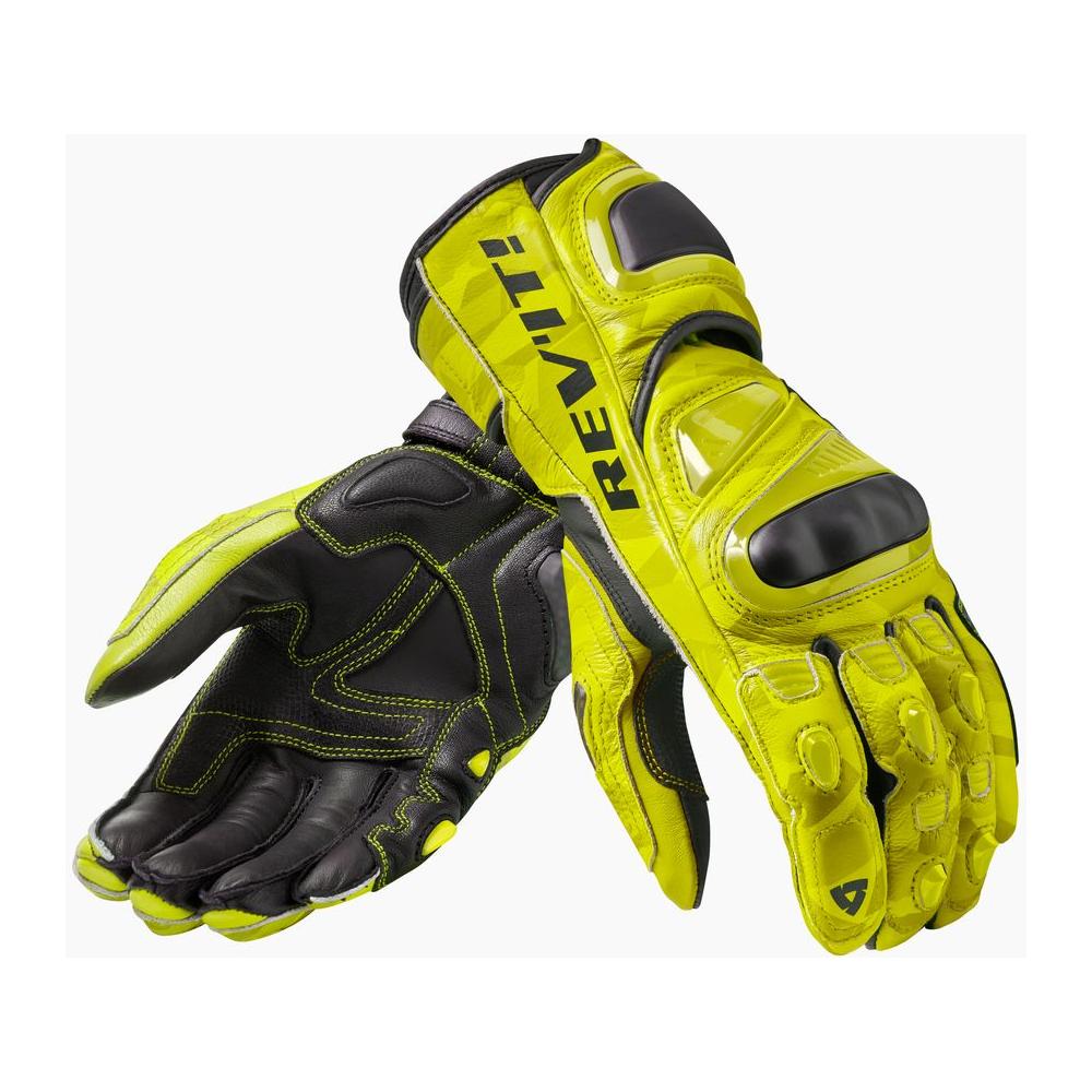 Revit Jerez 3 Leather Gloves Neon Yellow / Black