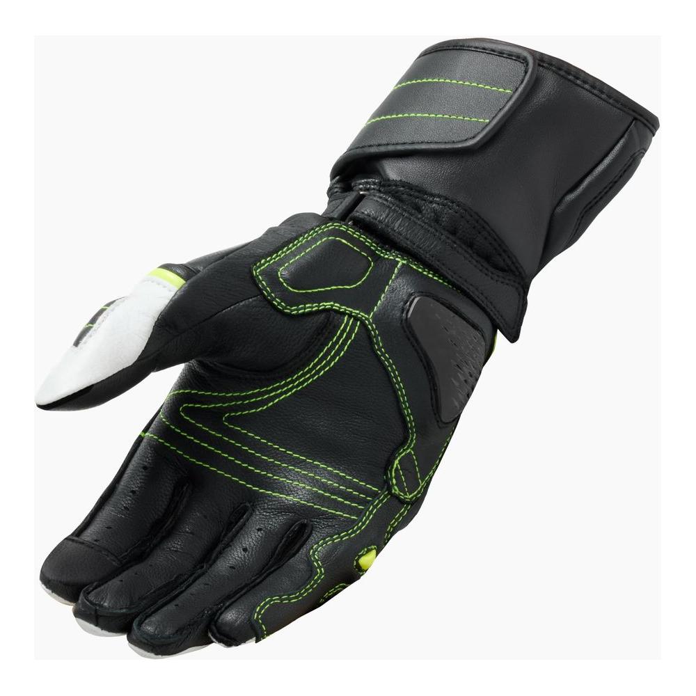 Revit RSR 4 Leather Gloves Black / Neon Yellow