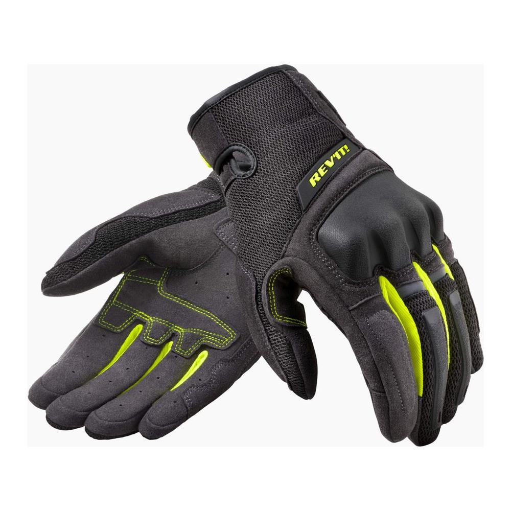 Revit Volcano Mesh Textile Gloves Black / Neon Yellow