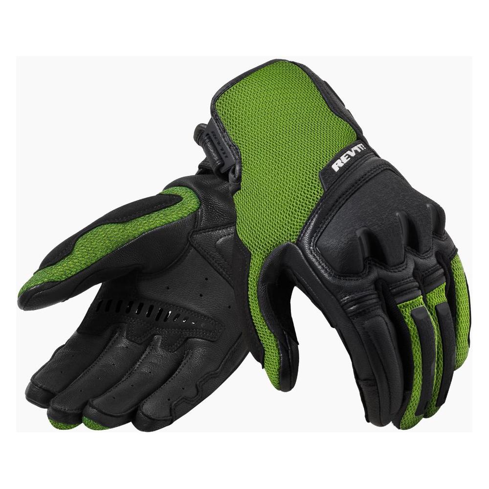 Revit Duty Mesh Leather Gloves Black / Neon Yellow