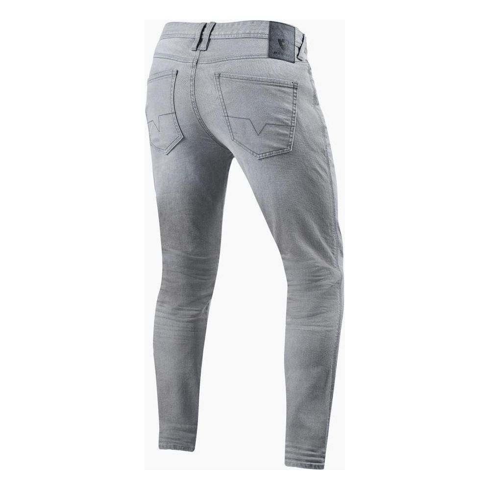 Revit Piston 2 Skinny Fit Denim Jeans Light Grey Used - FREE UK Shipping, FREE 365 Day Returns | Moto Central