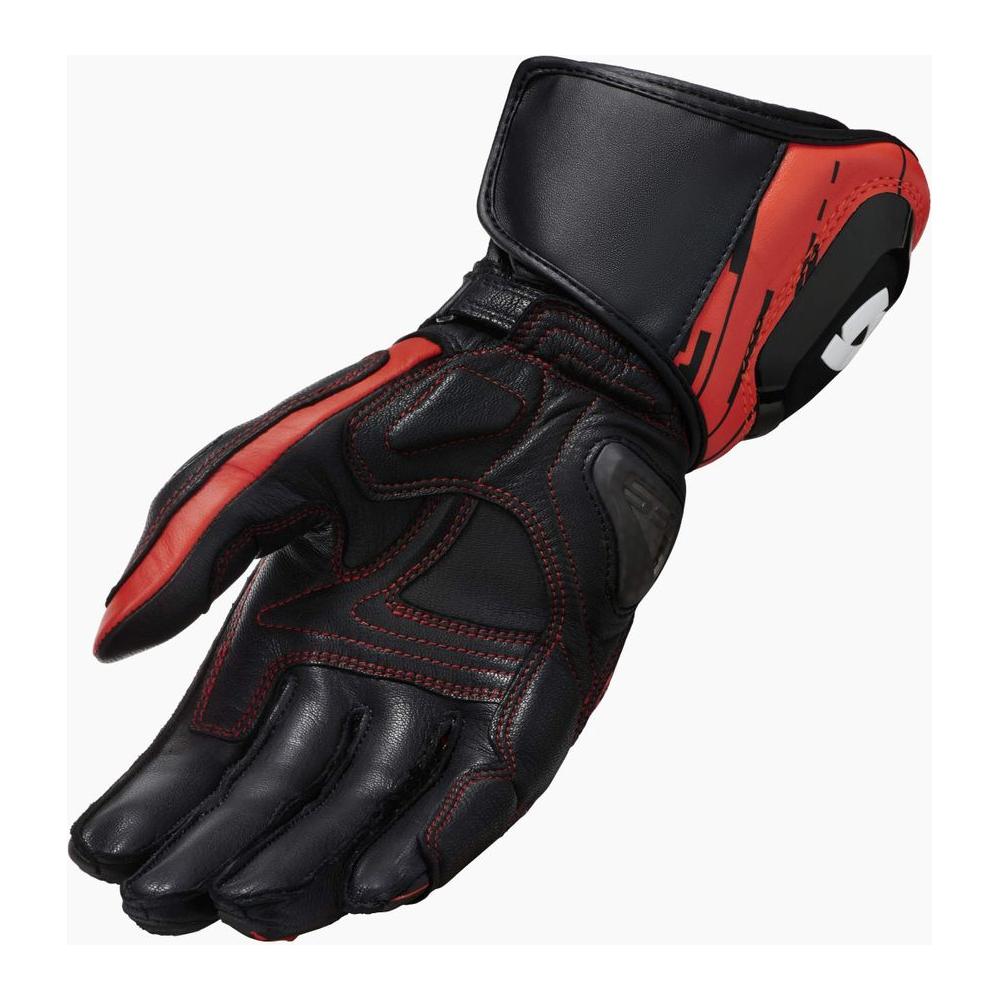 Revit Quantum 2 Leather Gloves Neon Red / Black