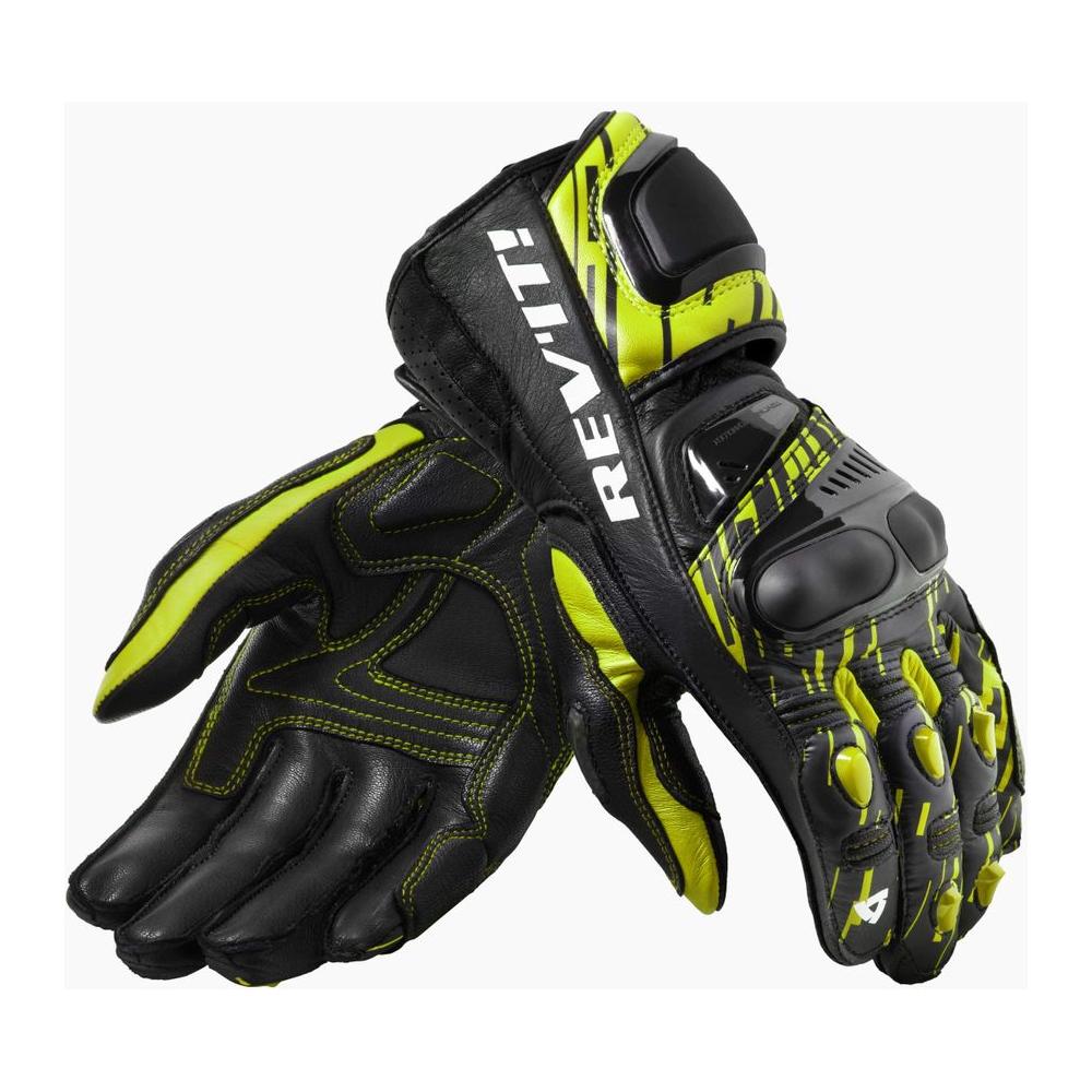 Revit Quantum 2 Leather Gloves Neon Yellow / Black