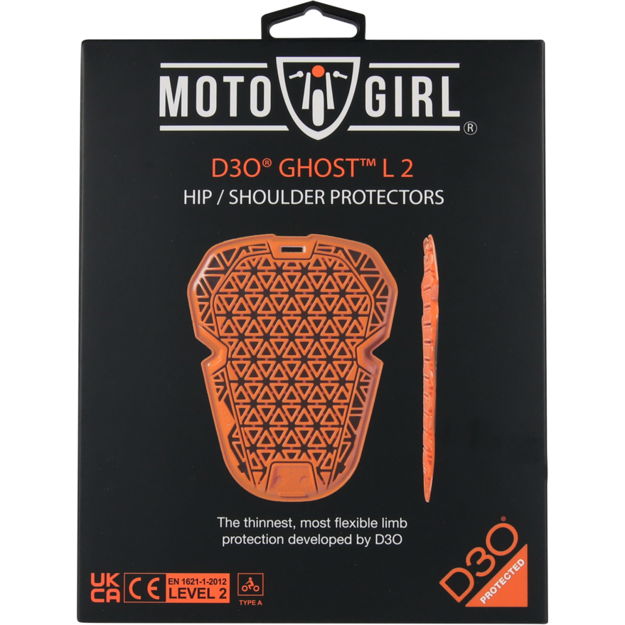 MotoGirl D3O Ghost L2 Ladies Hip / Shoulder Protector Orange - Pair - FREE UK Shipping, FREE 365 Day Returns | Moto Central